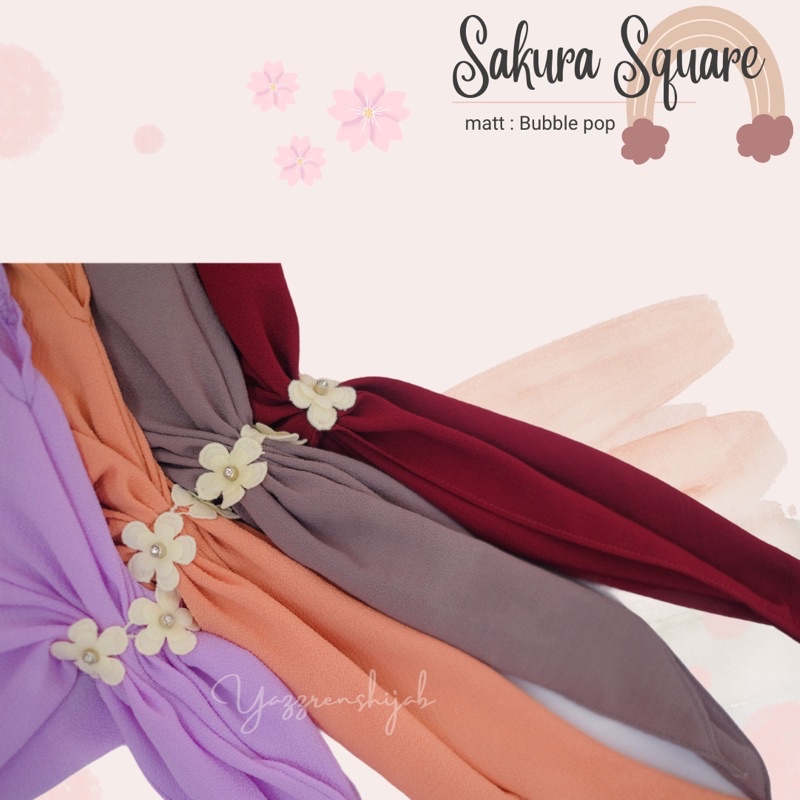 YAZZRENSHIJAB] JILBAB INSTAN ANAK SAKURA SQUARE | KERUDUNG COUPLE IBU DAN ANAK | hijab mom and kids