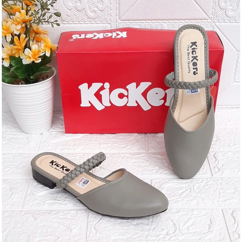 SENDAL KICKERS SLOP WANITA WEDGES TALI KEPANG BEST SELLER