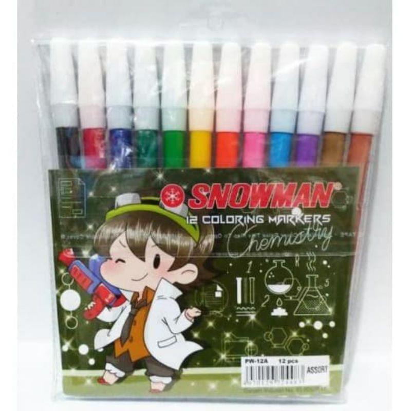 

Spidol Snowman 12 warna PW-12A (12 set)