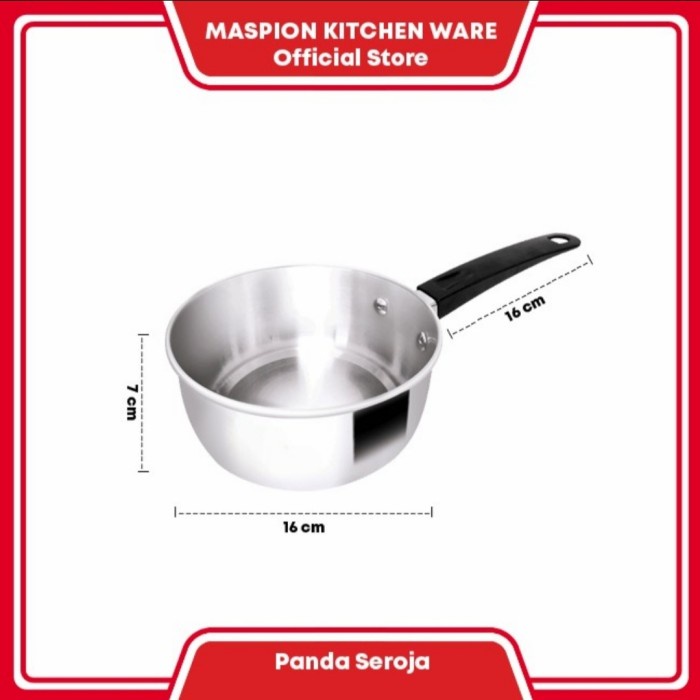 Maspion Panda Seroja Pourpan 16cm Panci Stainless Steel