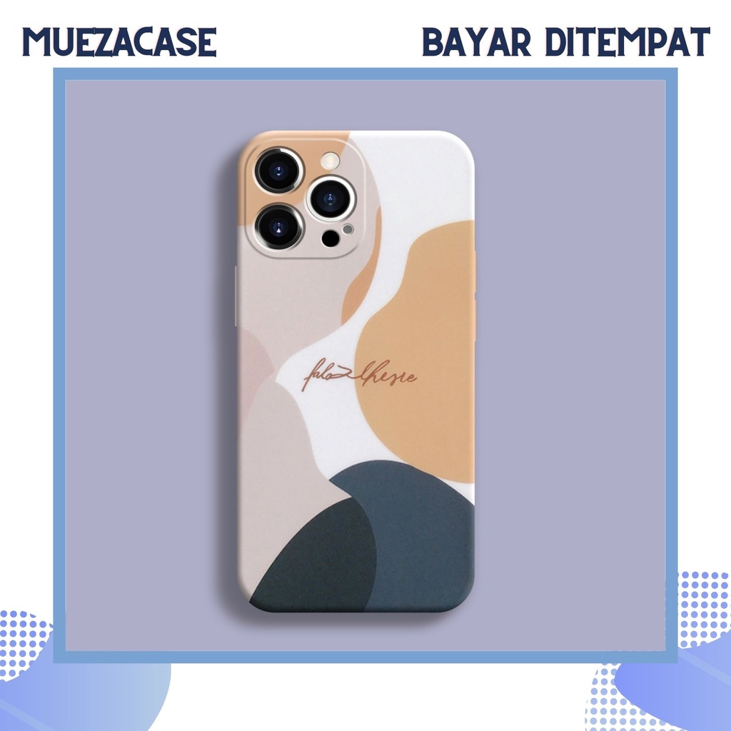 MUEZACASE Casing Soft Case Vivo Y15S Y15A Morandi Geometry Pattern