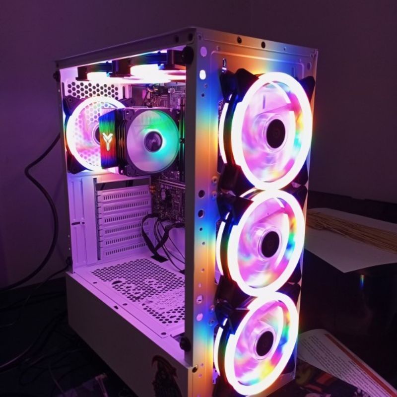 Fan Casing XBT Thunder RGB Auto Fan Casing 12CM Double RING LED Fan Case XB-112