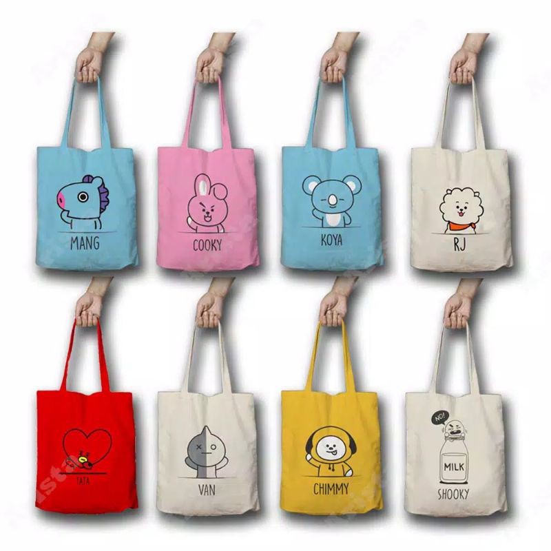 BT21 TOTE BAG TAS WANITA KPOP LUCU Shopee Indonesia BT21 TOTE BAG TAS WANITA KPOP LUCU Shopee Indonesia