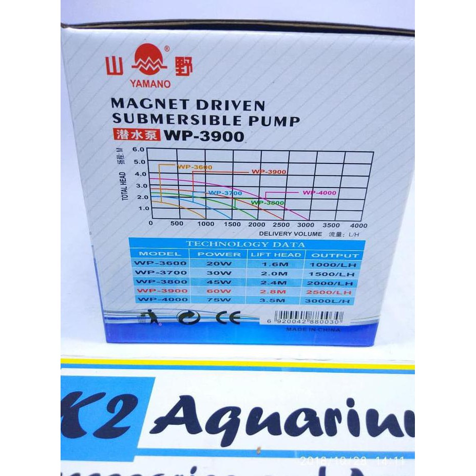 dipesan TN1125 POMPA AIR YAMANO WP 3900 AQUARIUM /POMPA YAMANO 3900 KOLAM / unggulan