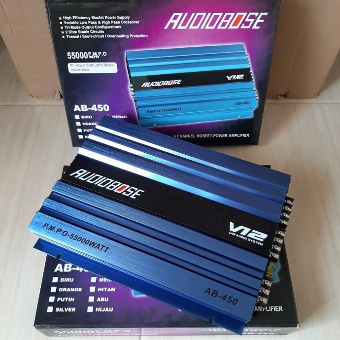 Power 4 Ch Audiobose Ab-1290 Amplifier Audiobose Power Mobil Amplifier