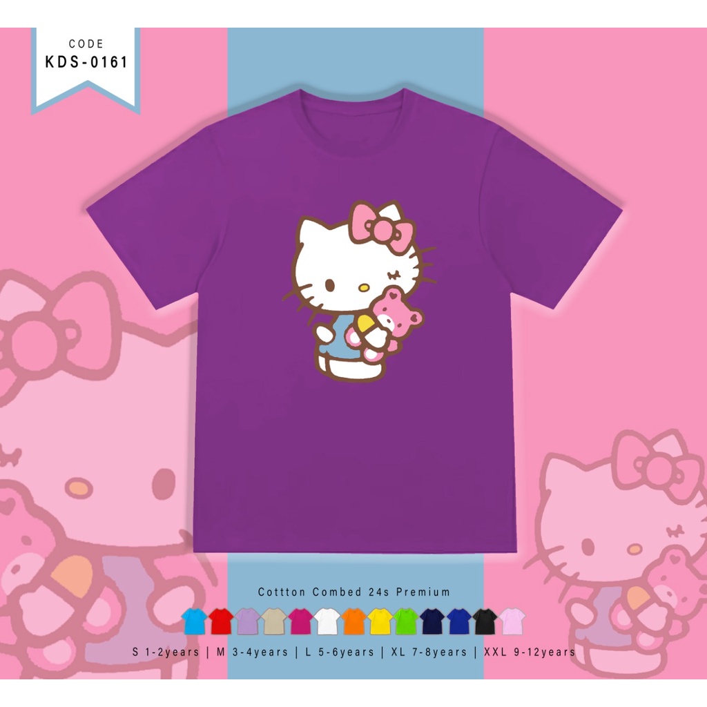 T-SHIRT / KAOS ANAK-ANAK TERMURAH BERGAMBAR HK BEAR- TERIMA CUSTOM KAOS KELUARGA