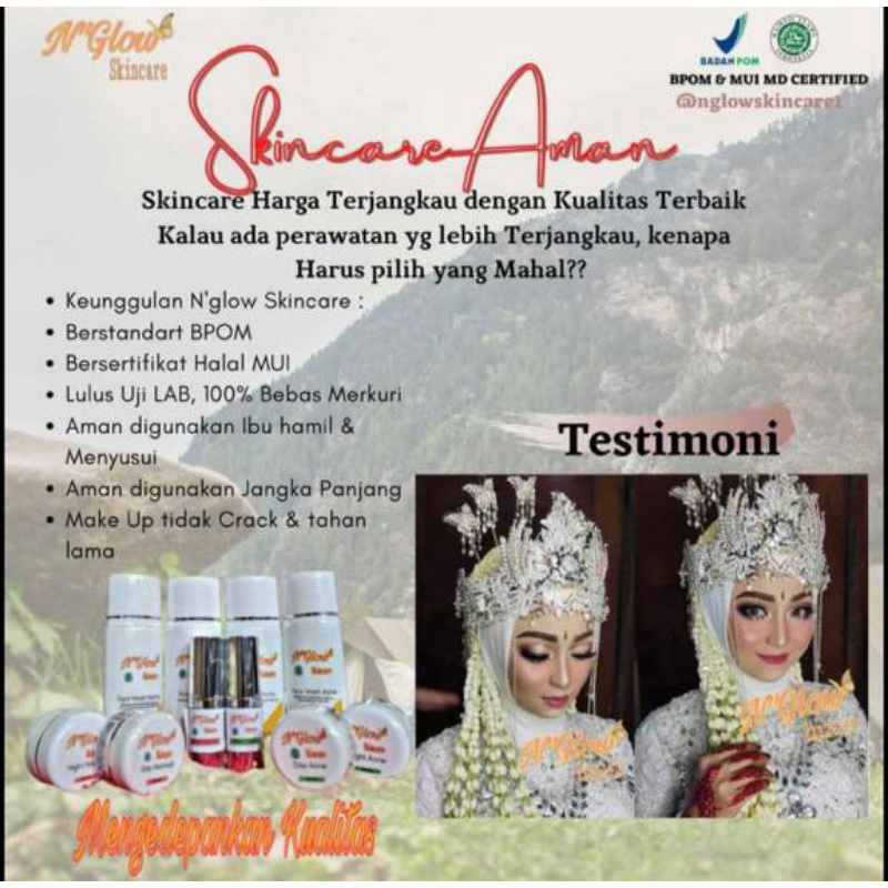 N'Glow Skincare 100% Pemutih Wajah yang Ampuh Aman BPOM dan Original