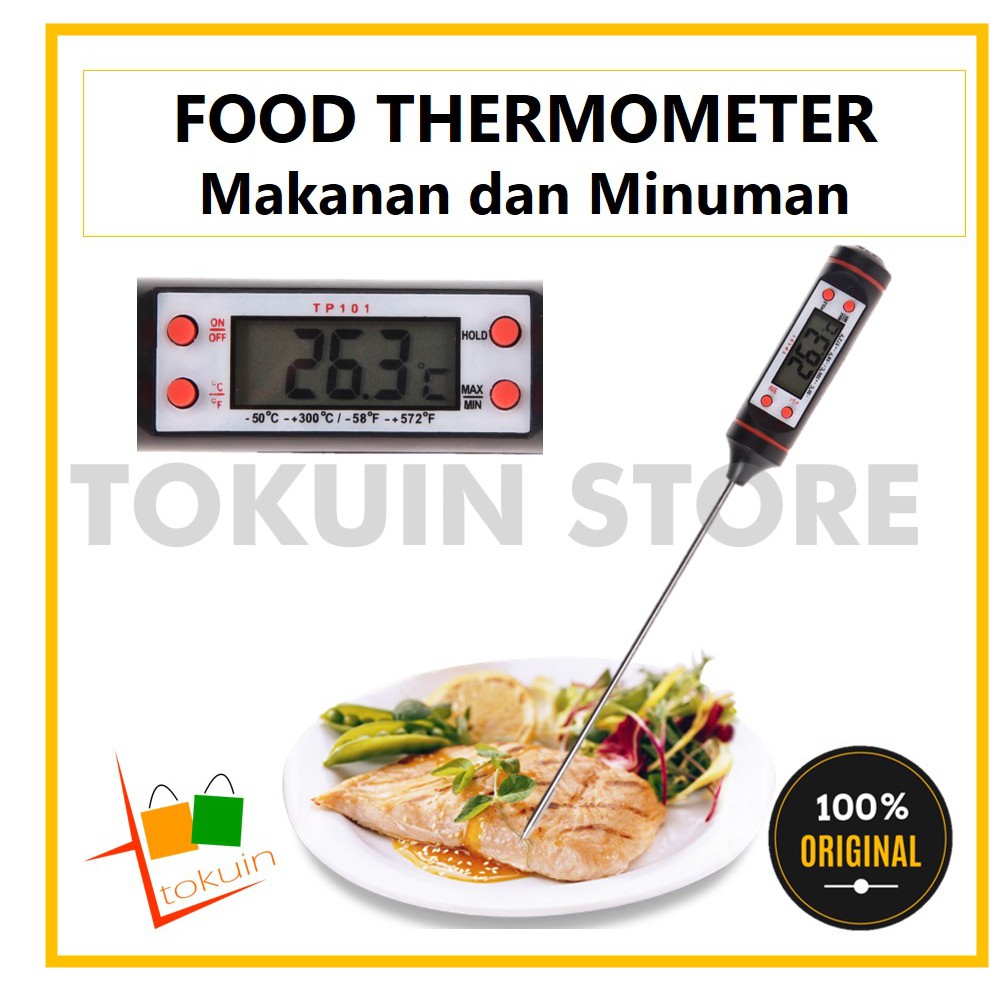 Termometer Makanan Minuman Food Thermometer Digital Suhu Minyak Air Kopi