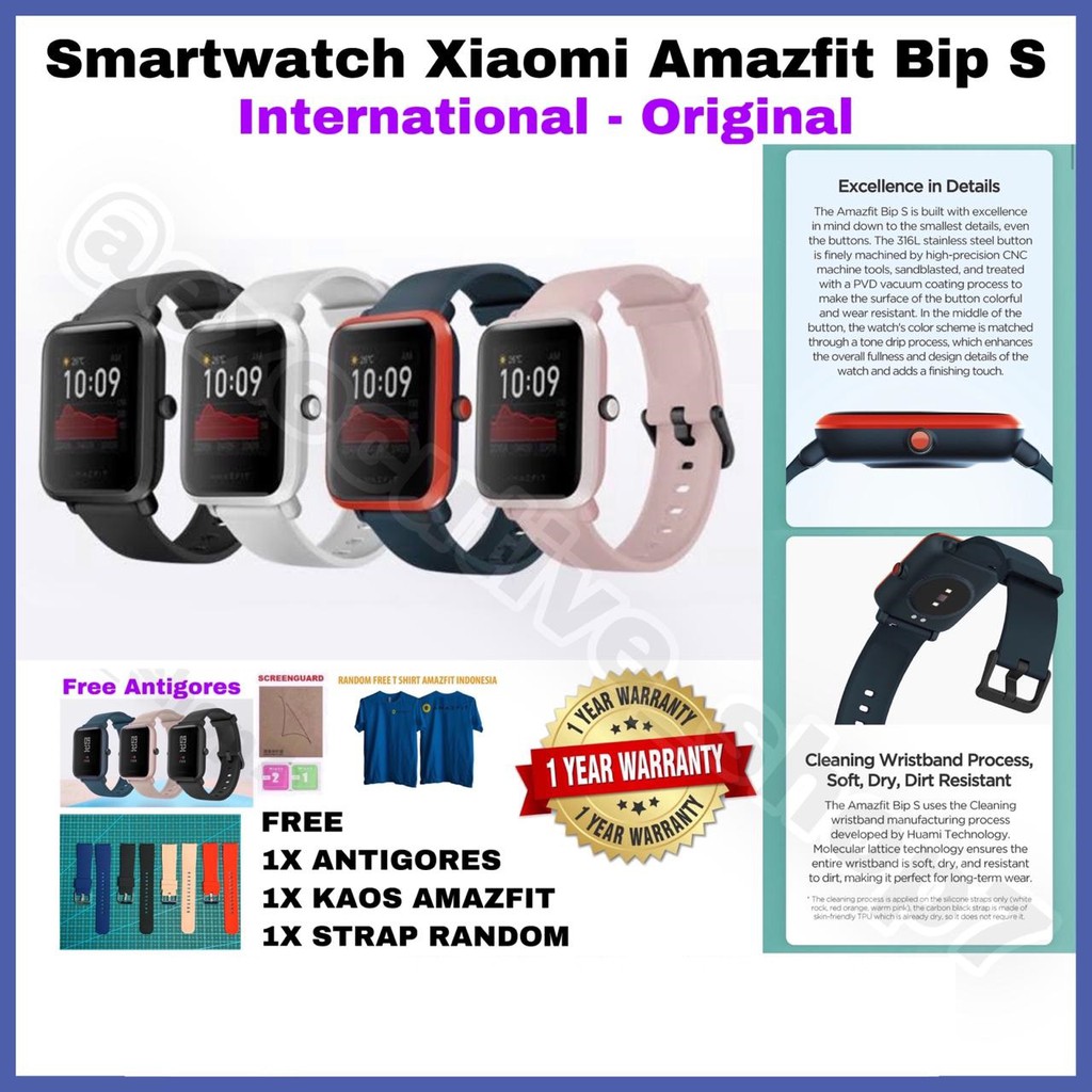 Smartwatch Xiaomi Amazfit Bip S International | Shopee Indonesia