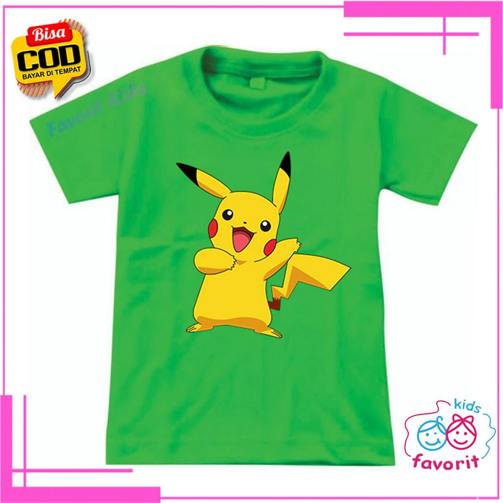 KAOS ANAK PEREMPUAN LENGAN PENDEK  MOTIF POKEMON 1 TAHUN - 10 TAHUN