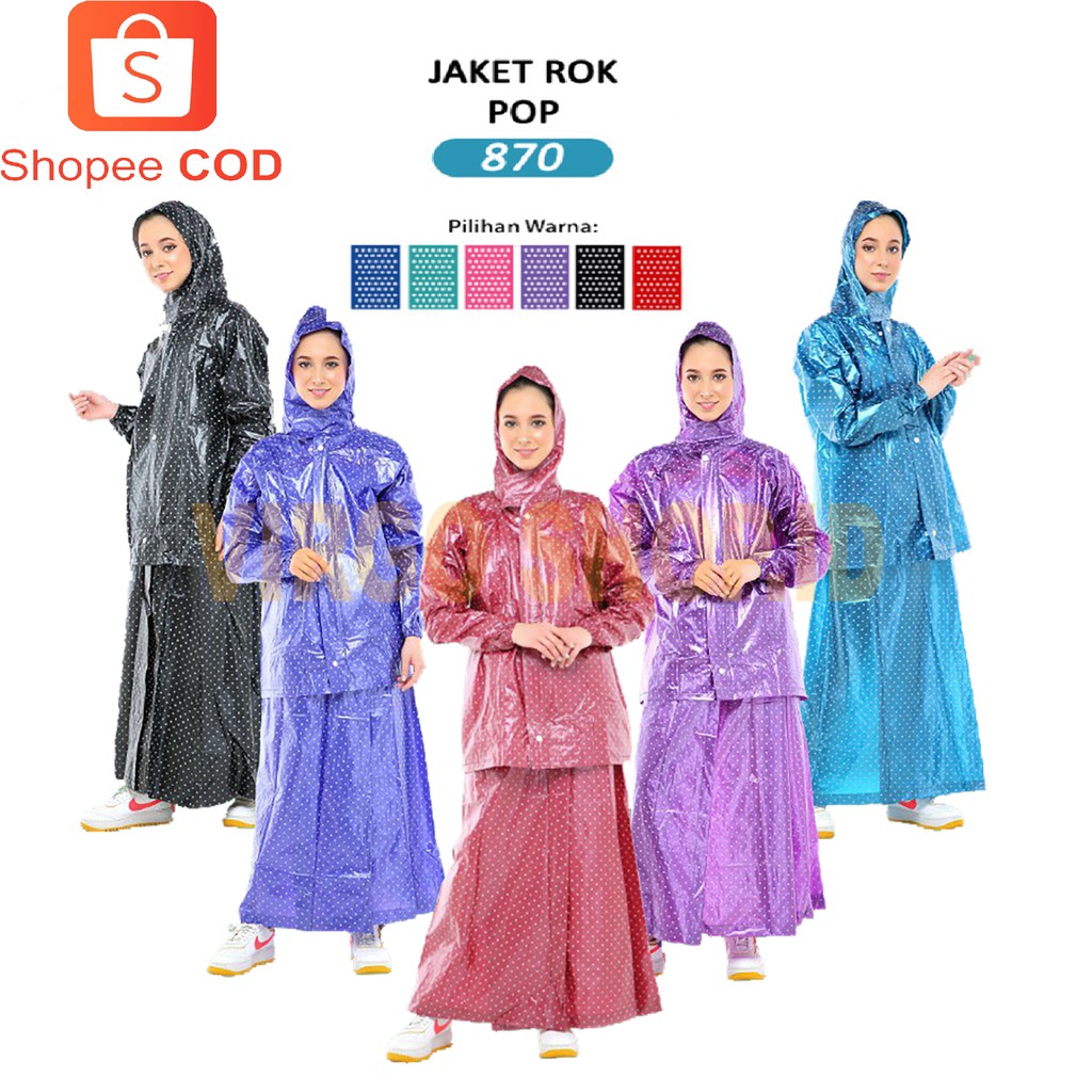 Jas Hujan Rok Polkadot Plevia 870 allsize new original / Jas Hujan / Mantel Hujan / Jas Hujan Rok / Jas Hujan Polkadot / Mantel Hujan Wanita / Jas Hujan Plevia / Mantel Rok Hujan Wanita / Mantel Rok / Rok