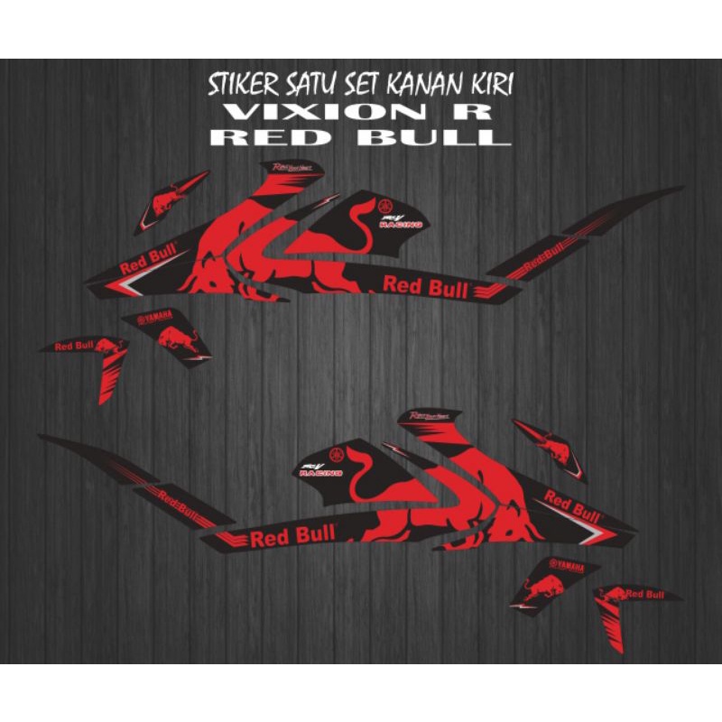 STIKER STRIPING DECAL VIXION R RED BULL