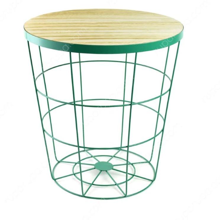 ㄸ Meja Topaz Meja Bulat Besi Kayu Minimalis Furnishing / Meja topaz / meja informa / meja storage mi