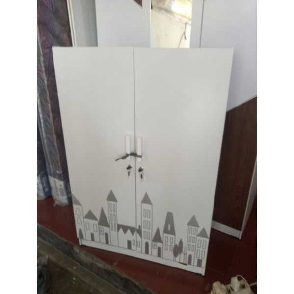 CARGO - Lemari baju pakaian anak Romaro full putih