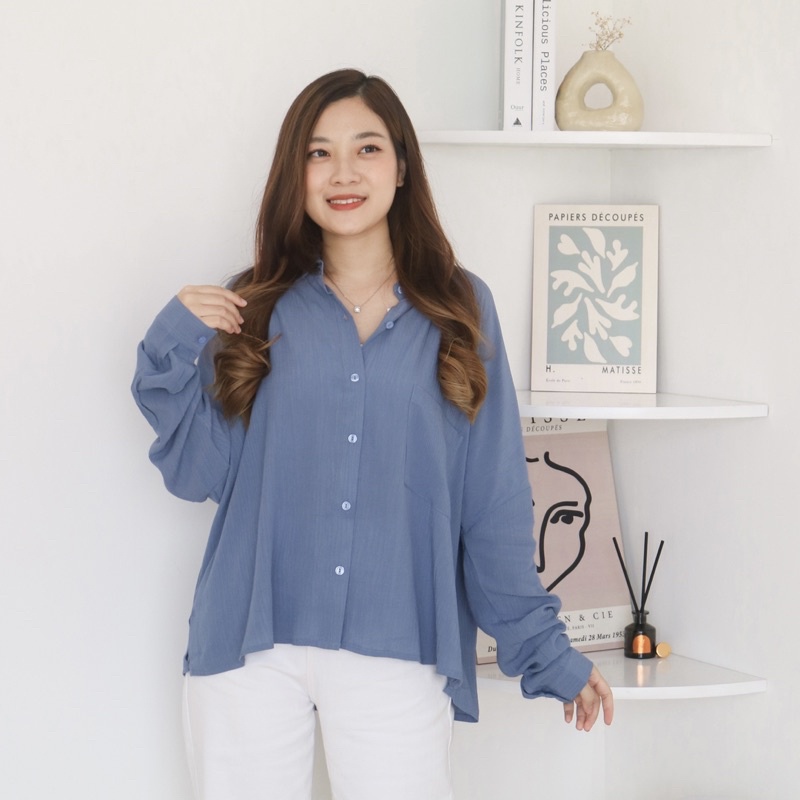 EUDORA Oversized Shirt Kemeja Oversize / Kemeja Kantor / Kemeja Korea / Kemeja Oversized / Atasan Wanita