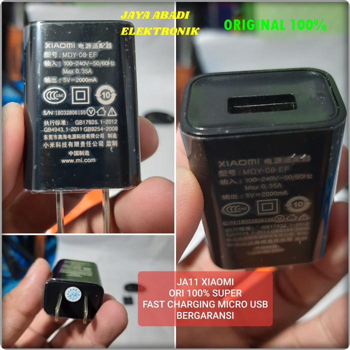 J11 XIAOMI ADAPTOR SET MICRO USB SUPPORT FAST CHARGING 2A CASAN TRAVEL FLASH CHARGE asan super fast charging travel charger flash charge quick qualcomm adapter adaptive v8 wat kabel data androit handphone quallcomm universal multi original volt gadge