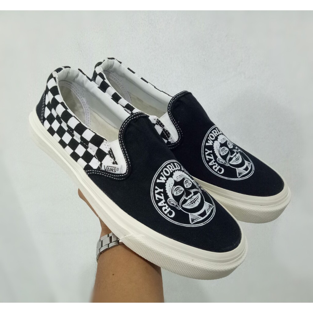 Sepatu vans slip on checkerboard terbaru sepatu vans catur sepatu kekinian (bisa cod)