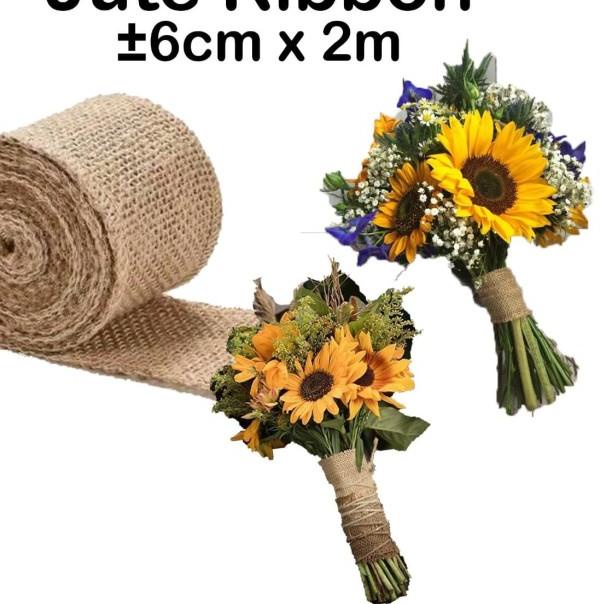 

Jute Ribbon 6cm x 2m - Burlap Ribbon - Goni - Pita