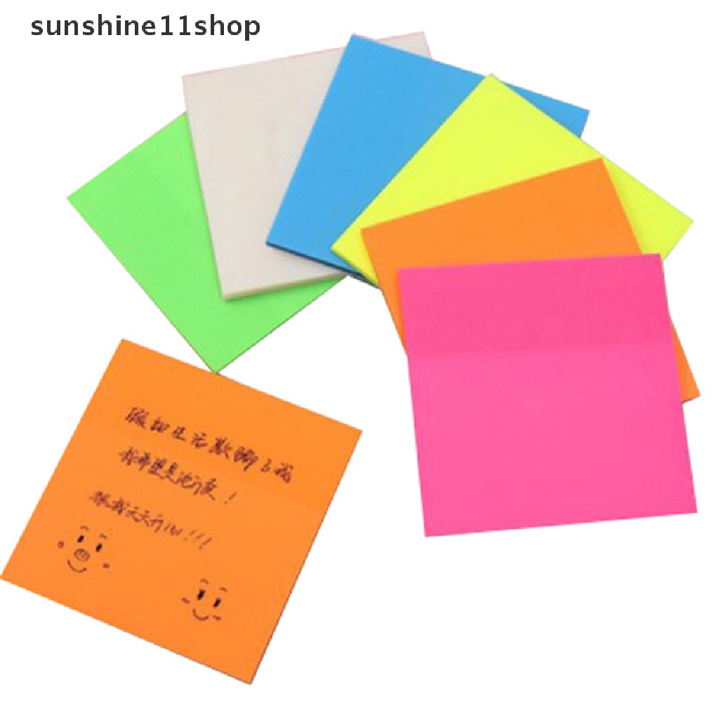 Sho 50 Lembar Sticky Notes Transparan Anti Air Bahan PET