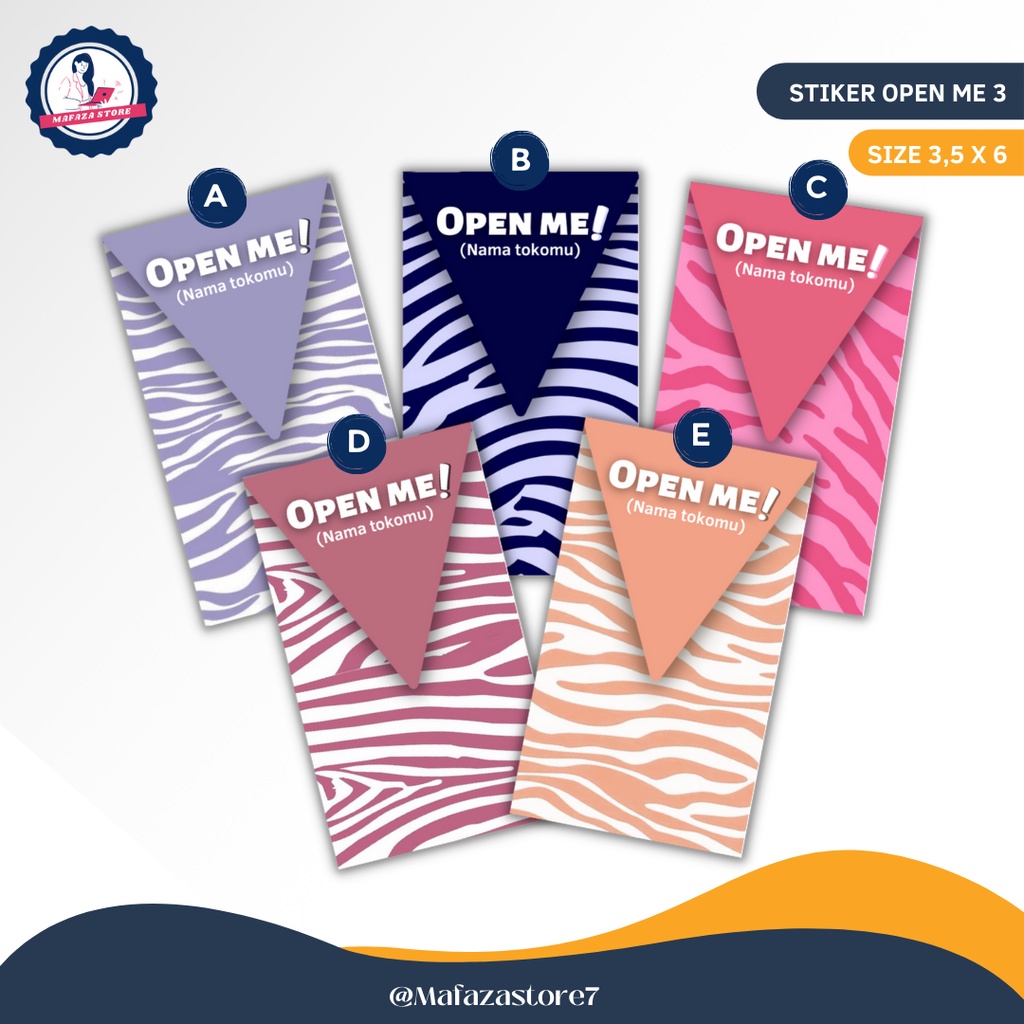 

Custom Stiker open me / Label open me / Stiker onlishop / Label makanan