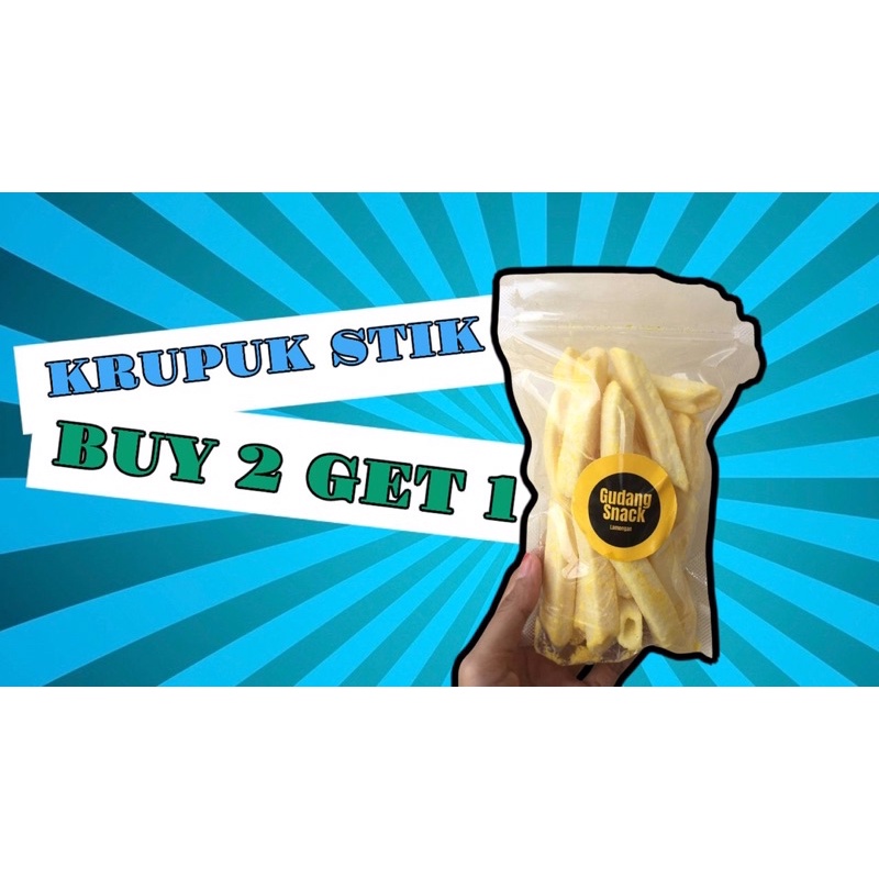 

KRUPUK STIK/KRUPUK MURAH/JAJAN MURAH/BELI 2 GRATIS 1