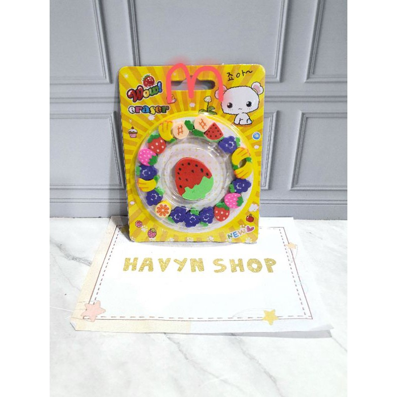 penghapus lingkaran lucu imut/stip fancy/hapusan anak-M