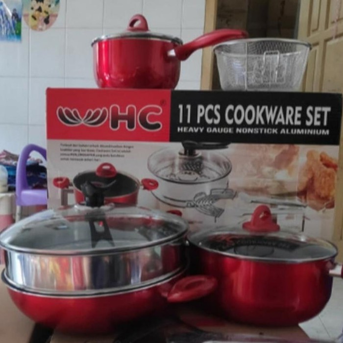 Panci , HC, 11 PC  , Multifungsi, Panci Dutch Oven, Panci Cookware