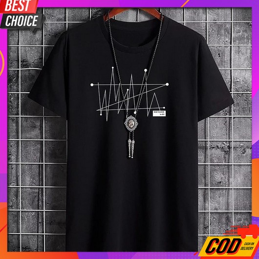 Baju Kaos Pria Cod Terbaru 2022 Bahan Adem Atasan Branded Casual Tebal 9Seven-Bisa Cod-Baju Sweatshi