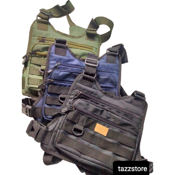 Promosi Produk Baru Tazzstore/ Tas Dada Pria/Tas Pelindung Dada Chest Bag Cordura 3 Ruang Saku