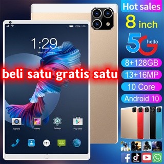 (Beli 1 Gratis 1) W 2022 Baru Android 5G Tablet PC untuk Belajar Gaming Office Tablet 8GB+128GB Andr