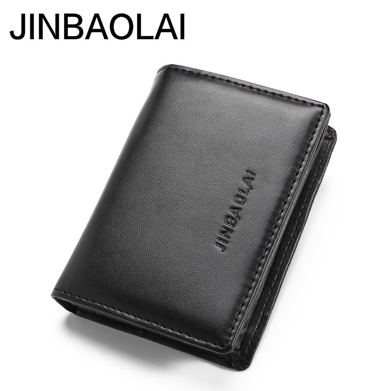 ORIGINAL JINBAOLAI 6113 DOMPET MINIMALIS UANG DAN KARTU KULIT SINTETIS