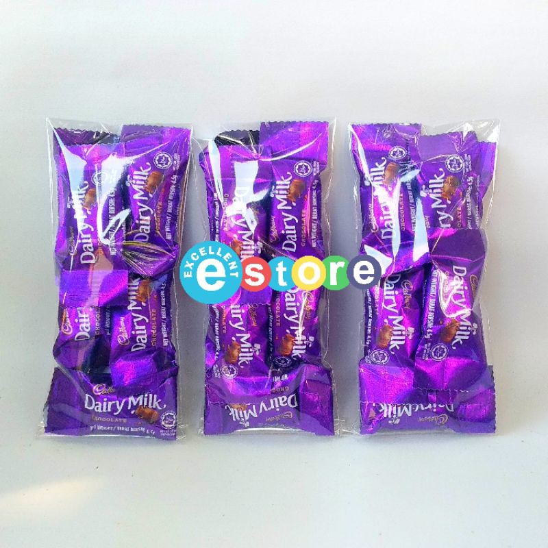 

1 Pak isi 20 Cadbury dairy milk - cadbury 4.5gr - cadbury grosir - cadbury murah - cadbury Repack