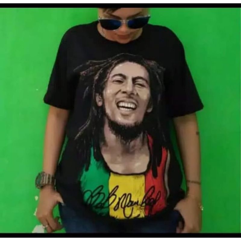 T-shirt Bob Marley kaos reggae baju rasta original