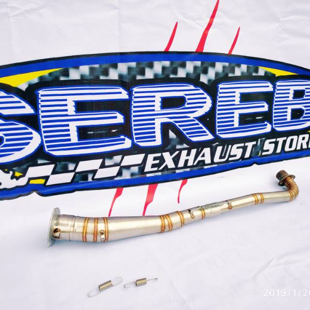 Leher knalpot supra x 125 plus adaptor Full Stainless pipa