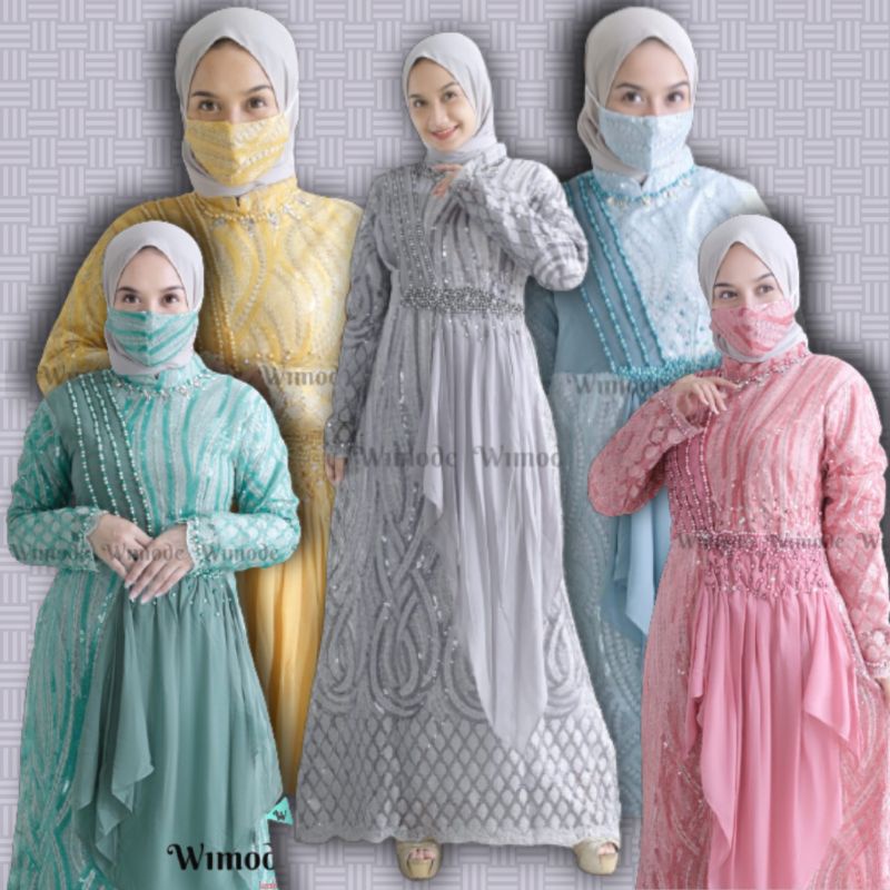 GAMIS AMORA TULLE GAMIS MODERN BAJU PESTA OUTFIT KONDANGAN OOTD FASHION WANITA