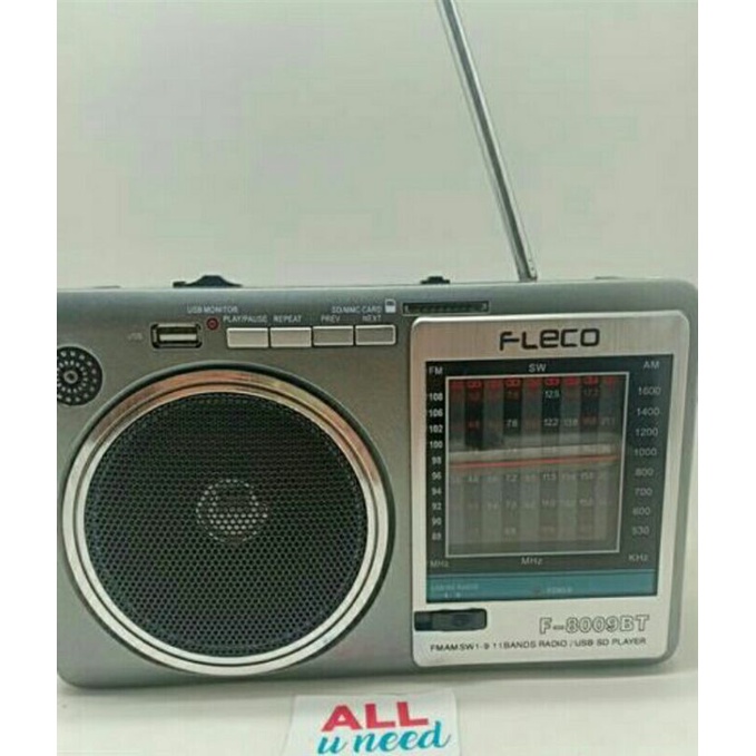 Cod Radio Jadul Portable Fleco F-8009BT//Radio Bluetooth USB mp3 memory//Bisa bayar diempat