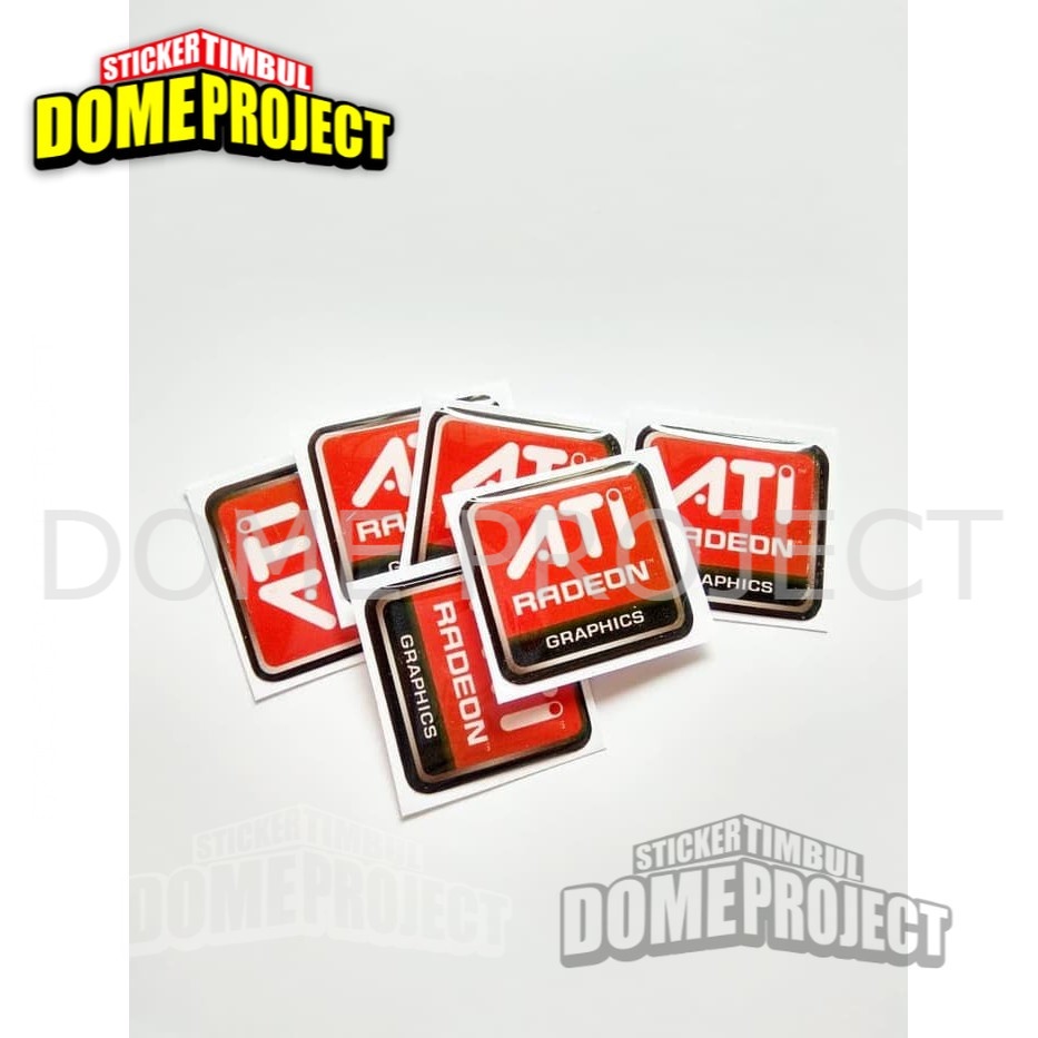 STIKER TIMBUL ATI RADEON STIKER RESIN TIMBUL STICKER AKSESORIS CASING PC