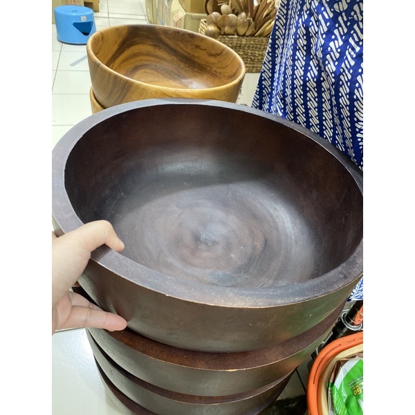 Wooden Giant Bowl Diameter 40cm / Mangkuk Kayu Besar