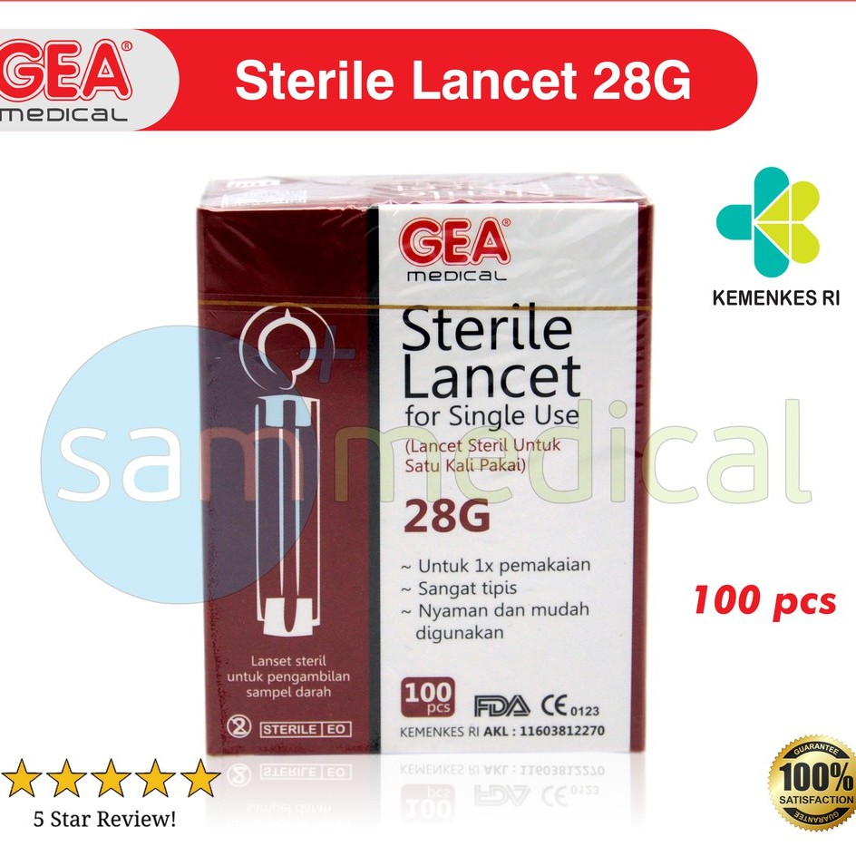 Jual GEA Blood Lancet 28G / Jarum lancet murah Shopee Indonesia