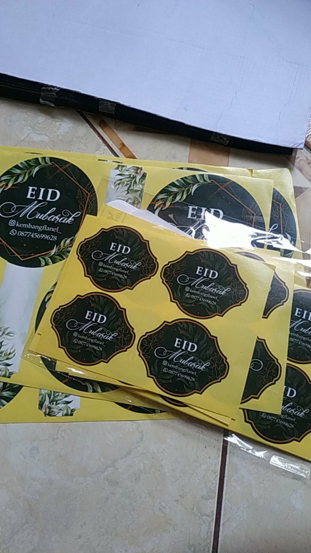 Stiker Toples Kue Lebaran Idul Fitri Free Input Logo