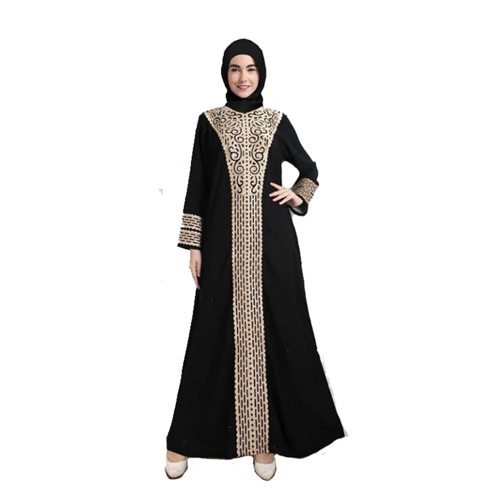 murah gamis turkey-jubah turkey- busana muslim - abaya remaja terbaru-abaya arab kekinian-abaya turki terbaru-motif BORDIR-DRESS HITAM-ABAYA hitam-bordir best seller -motif cagak(BR16)