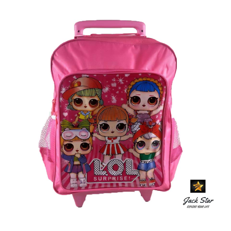 Tas Anak Roda Tas Troli Anak Perempuan Tas Dorong Anak Perempuan Tas Stroler Tas Ransel Anak Motif Kartun Tas Ransel Troli Terlaris Termurah