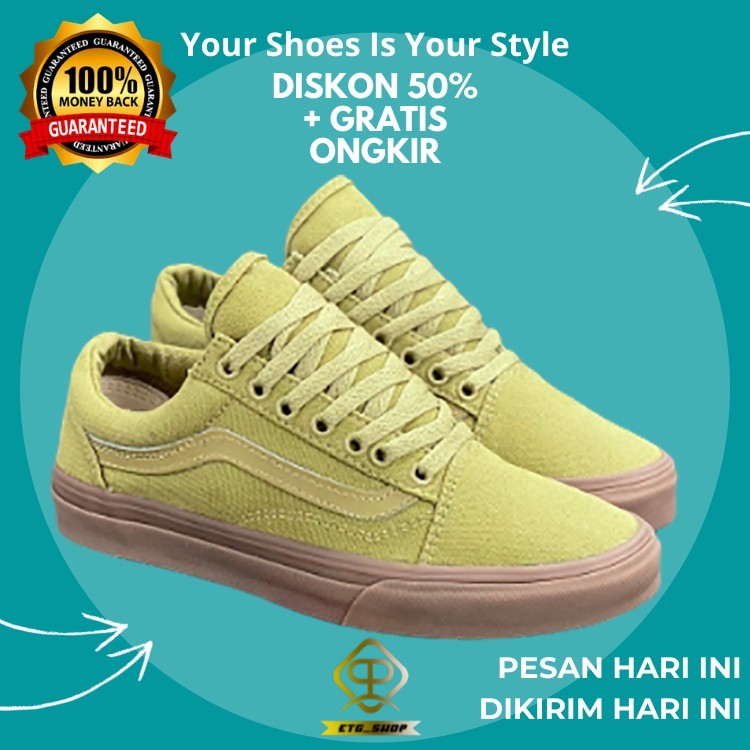 (BISA COD) VANS OLDSKOOL IVY GREEN LIGHT GUM PREMIUM DT BNIB / VANS OLDSKOOL PREMIUM BNIB