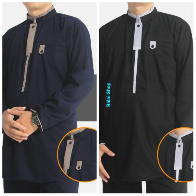 GAMIS SETELAN PRIA ZQL WARNA HITAM DAN BIRU DONGKER