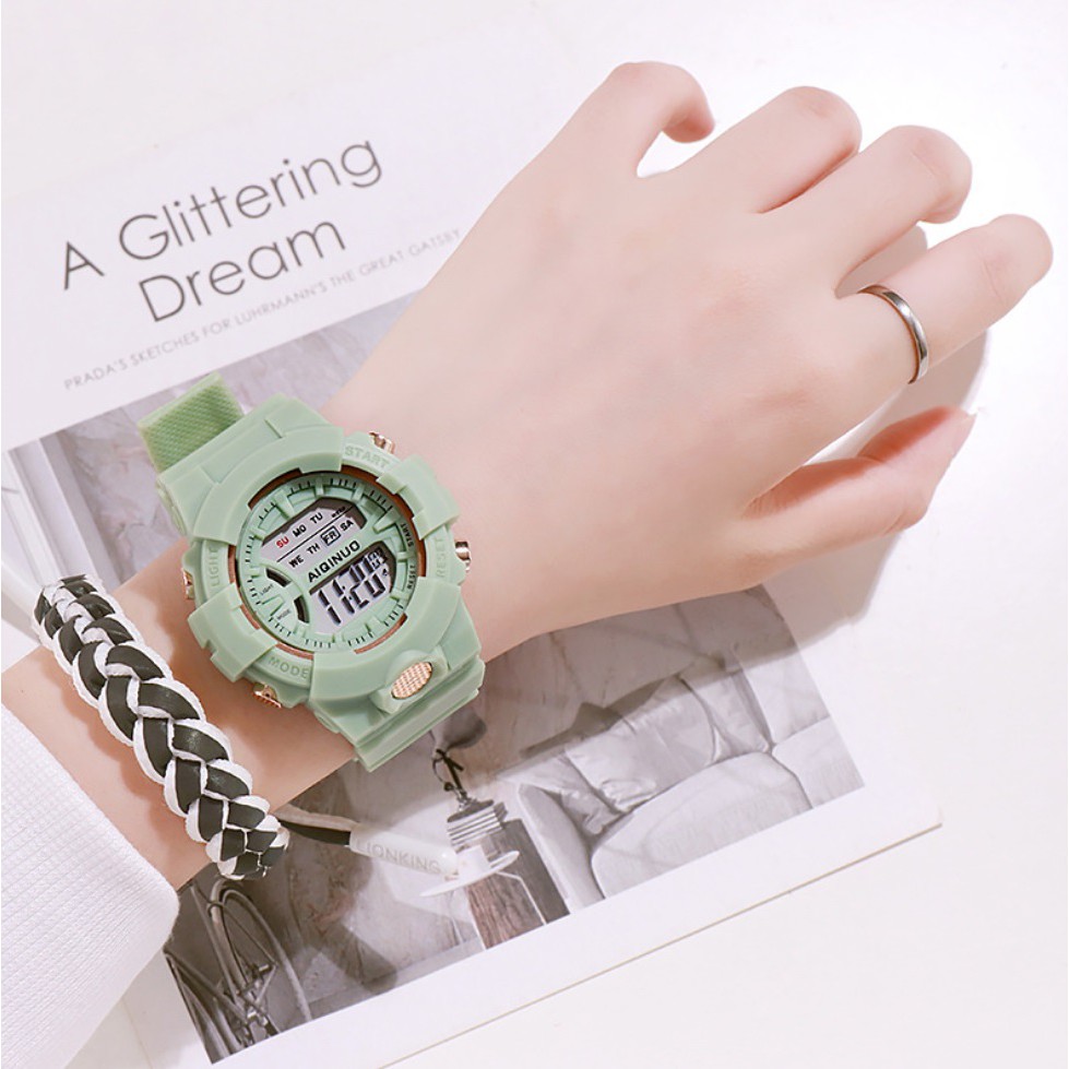 Jam Tangan Digital Unisex #592 Anti Air Student Watch Korea Fashion Waterproof Casio Pria Wanita