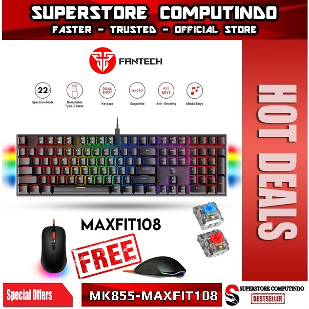 Fantech MK855 MAXFIT108 RGB Mechanical Gaming Keyboard