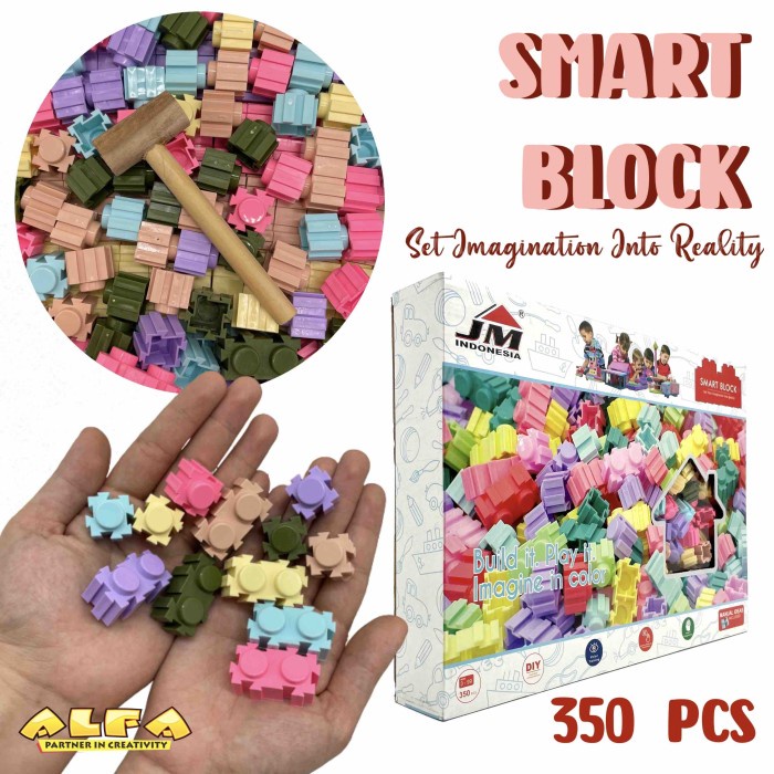 Toko Mainan ALFA Puzzle Smart Block 350pcs BOX JM92010-CB350