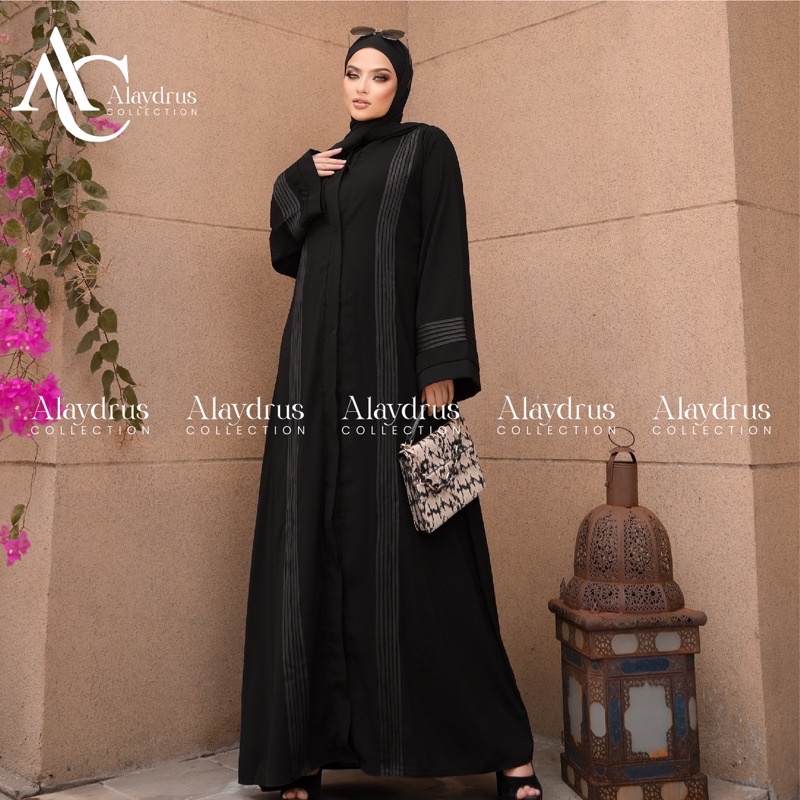 Abaya Gamis Maxi Dress Arab Saudi Bordir Zephy Turki List Hitam Umroh Dubai Turkey India Wanita Hitamjo