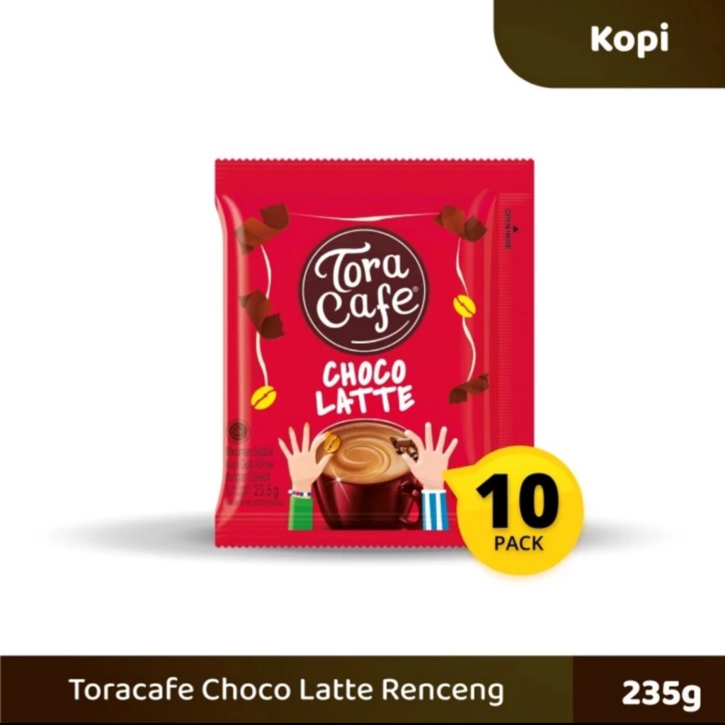 Toracafe Choco Latte Renceng 10 sachet @23.5G