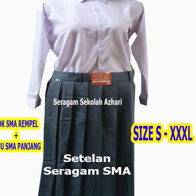 Paling Disukai.. Stelan Seragam SMA Perempuan Rok Rempel-Seragam SMA Putih Abu Abu Perempuan-Seragam